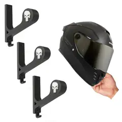 AMERICAN GENERICS - 3 Soporte Accesorio Universal Cascos Moto Bicicleta Pared