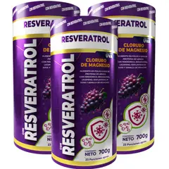 NATURAL MEDICINE - Cloruro de Magnesio y Resveratrol en Polvo Original x3