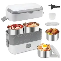 SKY - Lonchera Eléctrica 1,2 L Para Calentar Comida - Fiambrera Portátil Con 4 Recipientes