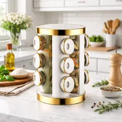 SKY - Organizador De Condimentos Giratorio Para Cocina – Torre De 12 Especias