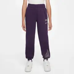 NIKE - Pantalón Unisex niño fútbol Kylian Mbappé Club Fleece Morado