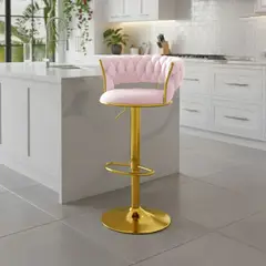 DIMATEX LEON - Silla Bar Butaco Alta Giratoria Barra Bar Cocina Reflarisa Rosa Larisa