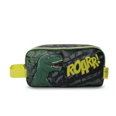 TOTTO - Cartuchera Multiuso Escolar Dinoroarr Walt Gris Niño