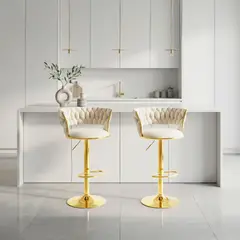 DIMATEX LEON - Set X2 Silla Bar Butaco Alta Giratoria Barra Bar Reflarisa
