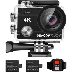GENERICO - Dragon Touch Cámara De Acción 4k 16 Mp Sony Sensor Vision 3 Negro
