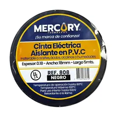 MERCURY - Cinta Aislante Negra 5 Metros