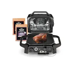 NINJA - Parrilla y Ahumador Woodfire Pro 7 en 1 con Termómetro