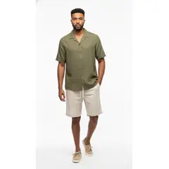 BELIFE - Bermuda semilla en lino para hombre