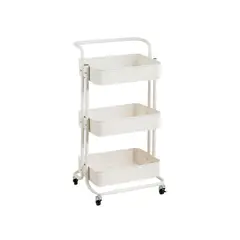 GENERICO - Carrito Auxiliar Organizador de 3 Niveles con Ruedas 360°