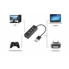 GENERICO - Hub USB de 4 Puertos
