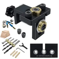 GENERICO - PLANTILLA SISTEMA MINIFIX ARMADO OCULTO DE MUEBLES 3 EN 1 + PERNOS UNIONES Y TARUGOS