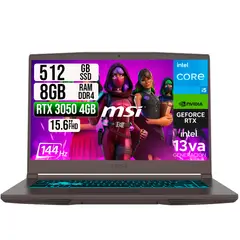 MSI - PORTATIL THIN 15 INTEL I5-13420H RTX 30504GB SSD 512GB RAM 8GB 15.6" FHD 144HZ