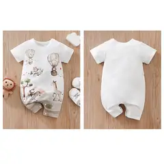 LUSOLSI - Unisex sin mangas para bebés ropa niños con estampado de animales de dibujos animados overol