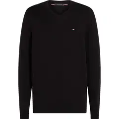 TOMMY HILFIGER - Saco negro essential con cuello v
