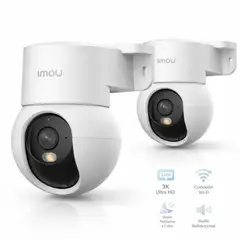 IMOU - Combo 2 Cámaras de Seguridad Mini de (3MP) Hogar, Detención de Personas/Mascotas Audio Color
