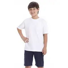BOCARED - GRANT CAMISETA MANGA CORTA CUELLO REDONDO PARA NIÑO TEENS EN COLOR BLANCO