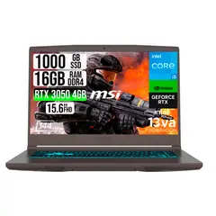 MSI - PORTATIL THIN 15 INTEL I5-13420H RTX 30504GB SSD 1TB RAM 16B 15.6" FHD 144HZ