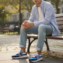 URBOTS - Zapatilla Urbana Hombre Retro Casual Cómoda Colorida y Antideslizante