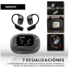 INNOVA - Audífonos Traductores Inteligentes Traducción Simultánea 144 Idiomas Táctil Negro Negro