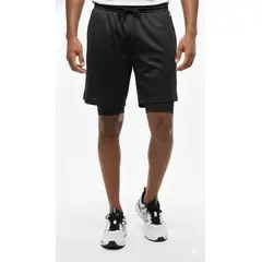 BELIFE - Pantaloneta deportiva negra con ciclista para hombre