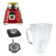 OSTER - Vaso De Vidrio Dasshaus Compatible Licuadora Con Cuchilla Y Tapa 1.5l