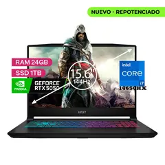 MSI - Portátil Gamer Katana Intel Core I7 14650hx 24/1 TB Rtx 5050 8gb Negro 15,6 Fhd.
