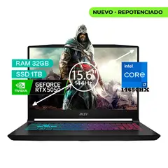 MSI - Portátil Gamer Katana Intel Core I7 14650hx 32/1 TB SSD Rtx 5050 8gb Negro 15,6 Fhd.