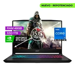 MSI - Portátil Gamer Katana Intel Core I7 14650hx 48/1 TB SSD Rtx 5050 8gb Negro 15,6 Fhd.