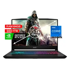 MSI - Portátil Gamer Katana Intel Core I7 14650hx 64/1 TB SSD Rtx 5050 8gb Negro 15,6 Fhd.