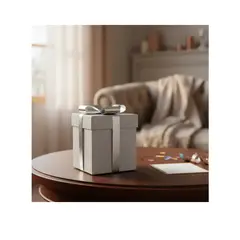 INFANTILES CAJUROMIX - Caja De Regalo Armable 15 Cm - Presentación Elegante Plateado