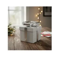 GENERICO - Caja De Regalo Armable 15 Cm - Presentación Elegante Plateado