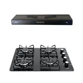 CONTINENTAL - Combo Estufa Empotrable Vidrio Templado 6323 + Campana Extractora 60 Cm 7221