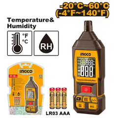 INGCO - Medidor Digital de Humedad y Temperatura Hetht031