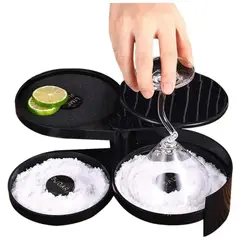 GENERICO - Escarchador Michelador De Copas O Vasos Para Coctelería 3 Espacios