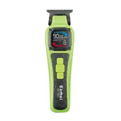 KEMEI - Maquina Patillera Km-1863 9000 Rpm Con Base De Carga Color Verde
