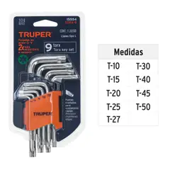 TRUPER - Juego Llaves Torx 9 15554