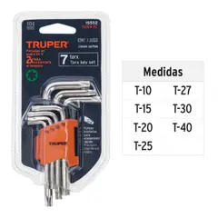 TRUPER - Juego Llaves Torx 7 15552