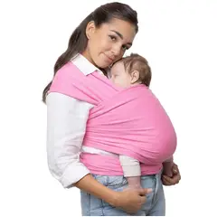 JON DI GROUP SAS - Fular Elástico JonDi Cargador Canguro Para Bebé Premium Rosado