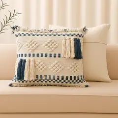 LILE - Cojín Rústico Antología Azul