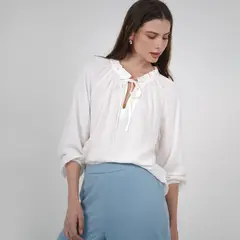 FDS - Blusa Cuello V Manga 3Cuartos