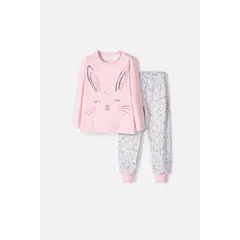 LITTLEMIC - Pijama de pantalón largo multicolor para niña 2T a 6T