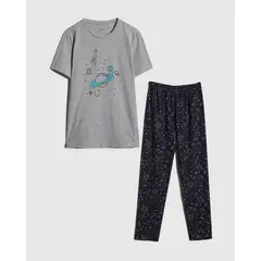 PATPRIMO - Pijama Infantil Niño M/C P/L Color Gris Marca #63040048