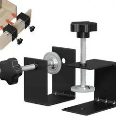 GENERICO - ABRAZADERAS GUIA EN C PARA INSTALACIÓN DE FRENTES DE CAJON EN ACERO DE 68X45X53MM X 2 PCs