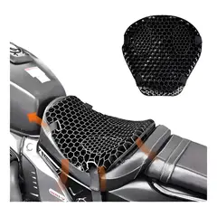 GENERICO - Cojín Asiento Amortiguador Transpirable Moto Flexible Ajustable Gel