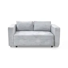 VENECIA - Sofa Cama Baúl Baxter 160x80x68 Tela Plata