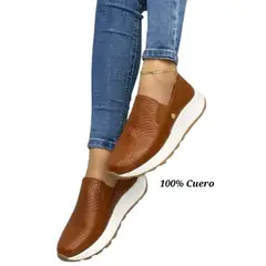 EVEGONZ - CALZADO MOCASIN CASUAL BABUCHA EN CUERO
