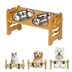 GENERICO - Comedero Elevado Para Mascota Perro o Gato Ajustable 2 en 1