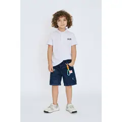 BALLESTA KIDS - BERMUDA DENIM AZUL OSCURO NIÑO