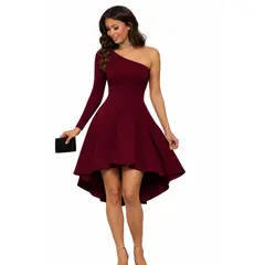 NEGRELI - Vestido Cola de Pato Asimétrico