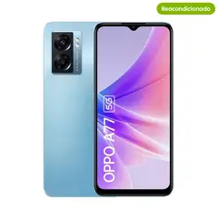 OPPO - Celular A77 128GB Azul Reacondicionado